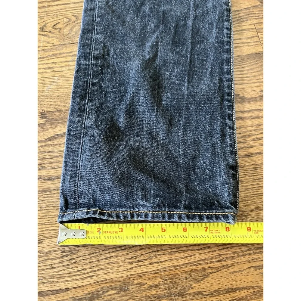 Levi's 501-0226 Jeans Black Stonewash Button Fly Straight Leg 40x32 actual:37x29